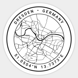 Dresden Map Sticker